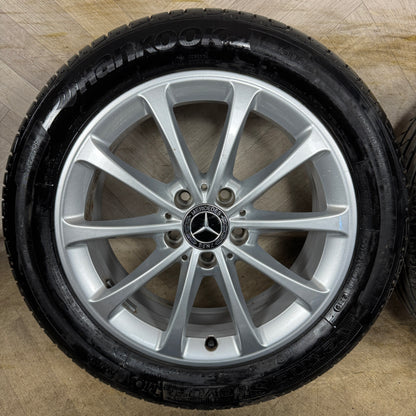 17'' GENUINE MERCEDES A CLASS CLA B W177 ALLOY WHEELS HANKOOK TYRES ALLOYS