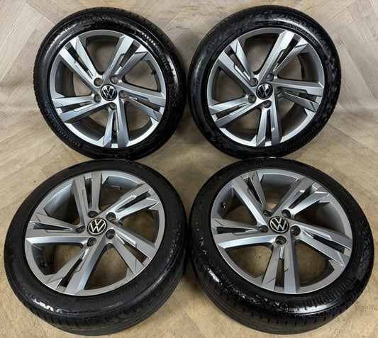 17'' GENUINE VW GOLF GT GTD GTI R LINE VALENCIA MK8 MK7 MK6 ALLOY WHEELS TYRES ALLOYS CADDY