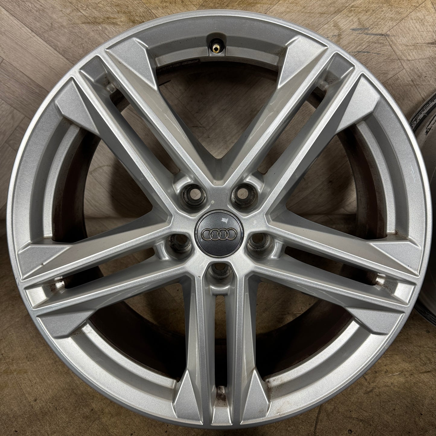 19'' GENUINE AUDI A4 A6 Q5 S LINE 5 DOUBLE SPOKE ALLOY WHEELS ALLOYS 80A601025G