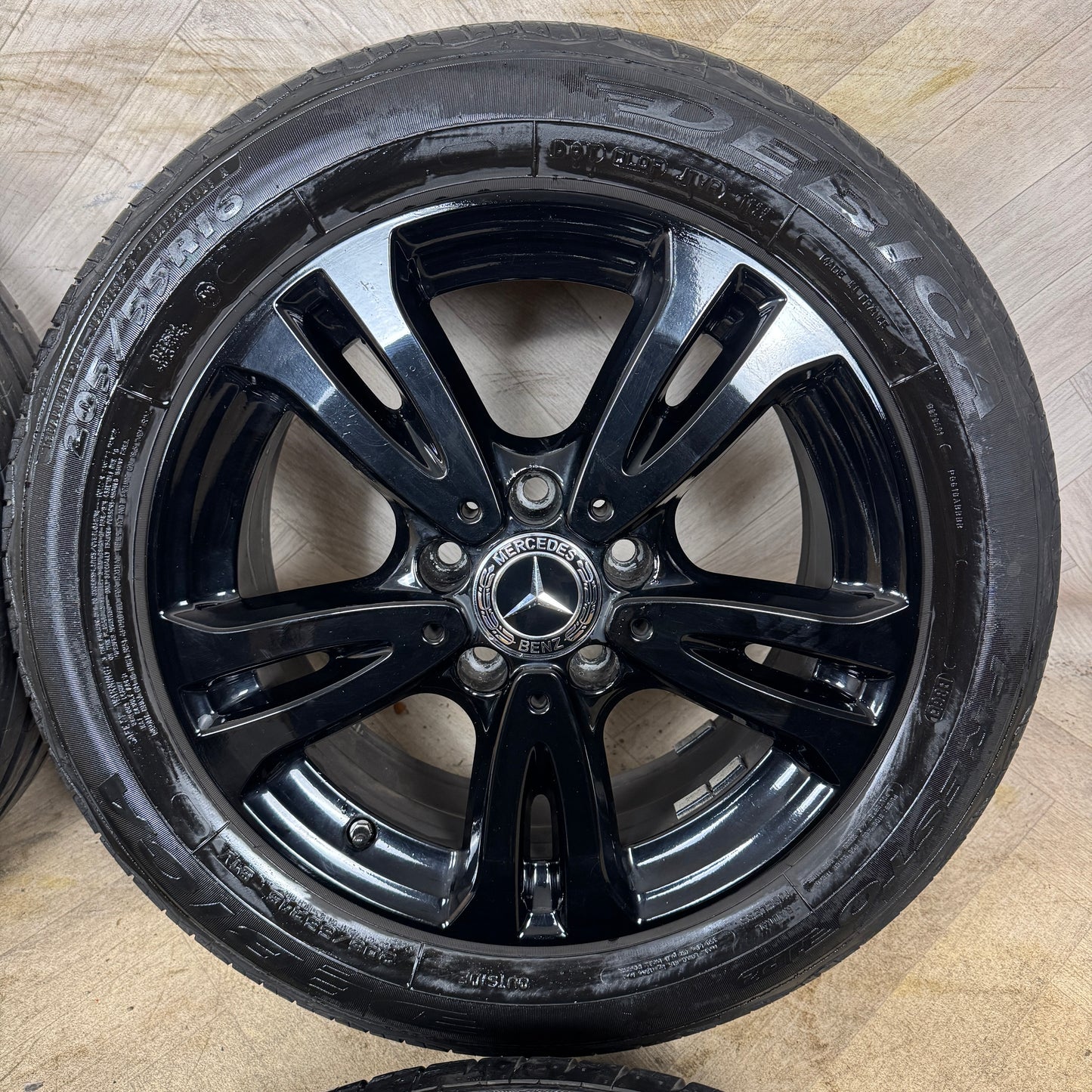 16'' GENUINE MERCEDES A CLASS CLA B BLACK W176 W246 ALLOY WHEELS TYRES ALLOYS