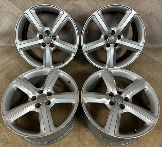 19'' GENUINE AUDI A4 A6 Q5 S LINE 5 SPOKE ALLOY WHEELS ALLOYS 5X112