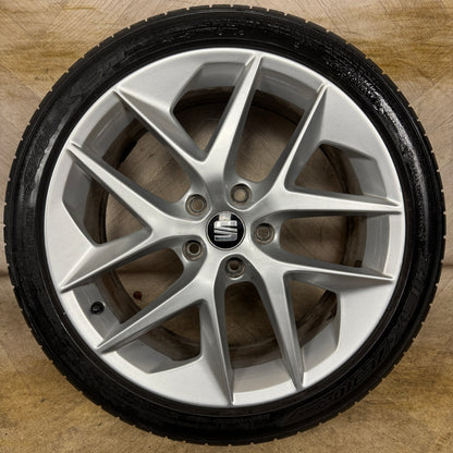 1X 18'' GENUINE SEAT LEON FR PERFORMANCE MK3 ALLOY WHEEL TYRE SINGLE  5X112 FITMENT  7.5J ET51 CENTRE BORE: 57.1 PART: 5F0601025F