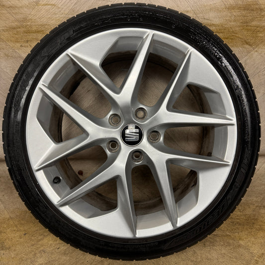 1X 18'' GENUINE SEAT LEON FR PERFORMANCE MK3 ALLOY WHEEL TYRE SINGLE  5X112 FITMENT  7.5J ET51 CENTRE BORE: 57.1 PART: 5F0601025F