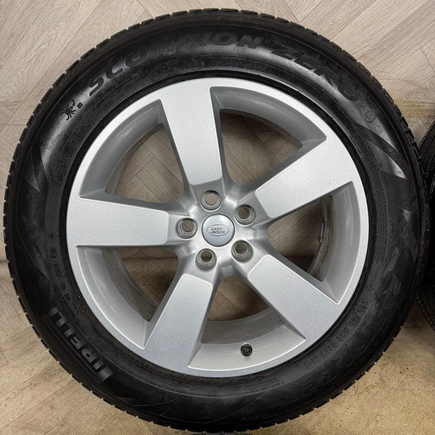 20'' GENUINE LAND ROVER DEFENDER 5 SPOKE SILVER 5098 ALLOY WHEELS TYRES ALLOYS L8B2-1007-GB