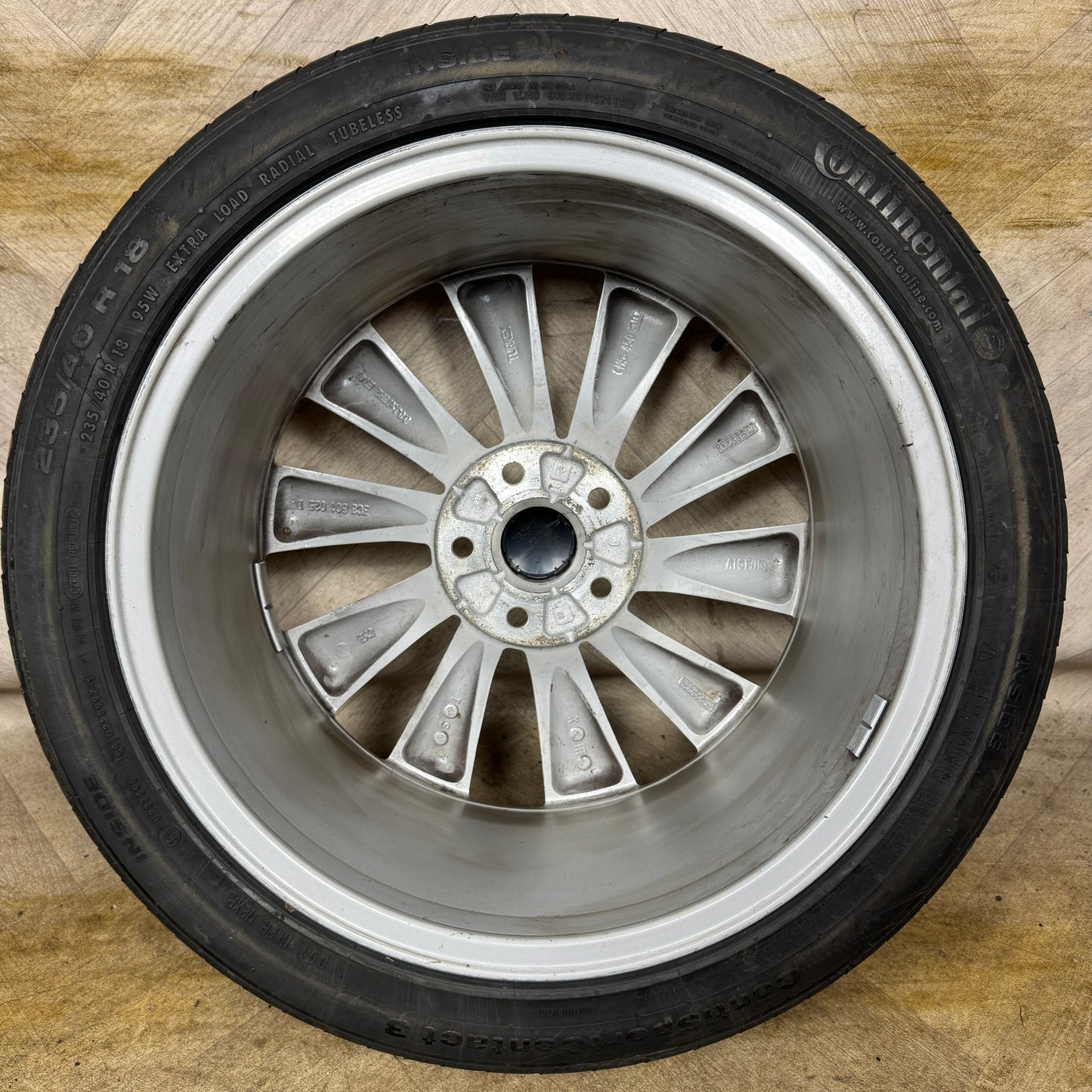 1X 18'' GENUINE VW SCIROCCO PASSAT CC INTERLAGOS TURBINE ALLOY WHEEL TYRE 3C8601025D