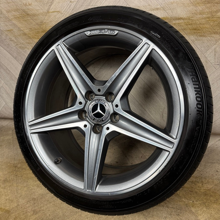 1X 18" GENUINE AMG MERCEDES C CLASS SPORT ALLOY WHEEL TYRE W205 REAR  5X112 FITMENT  8.5J ET49 PART: A2054011200