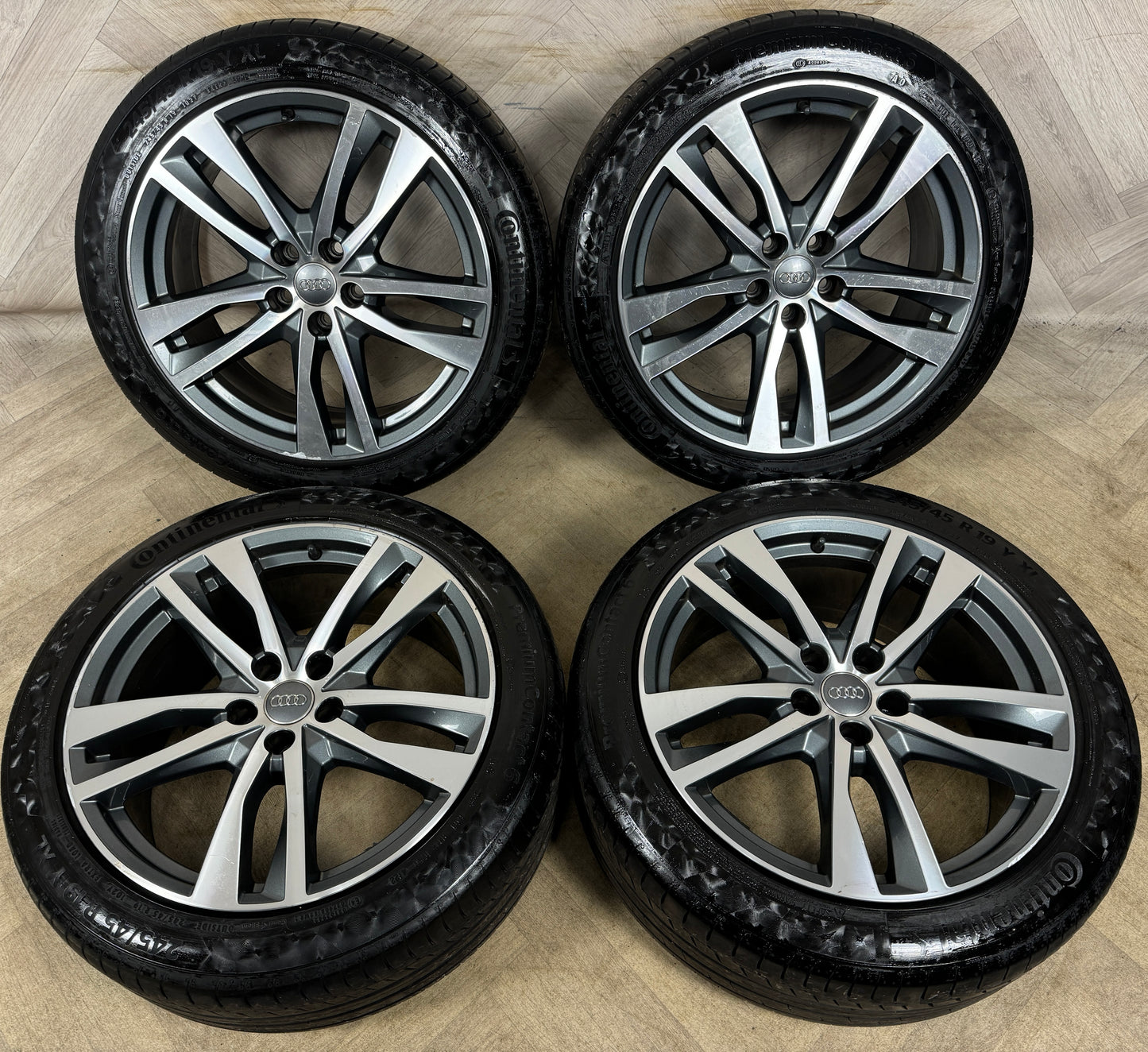 19'' GENUINE AUDI A6 C8 S LINE 5 DOUBLE SPOKE ALLOY WHEELS TYRES ALLOYS