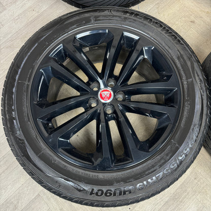 19'' GENUINE JAGUAR F PACE BLACK 5 DOUBLE SPOKE 5038 ALLOY WHEELS TYRES ALLOYS