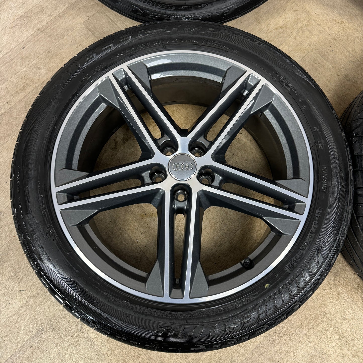 20'' GENUINE AUDI Q5 5 DOUBLE SPOKE GREY SQ5 S LINE ALLOY WHEELS TYRES ALLOYS