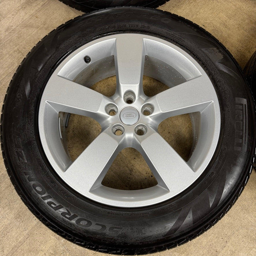 20'' GENUINE LAND ROVER DEFENDER 5 SPOKE SILVER 5098 ALLOY WHEELS TYRES ALLOYS L8B2-1007-GB