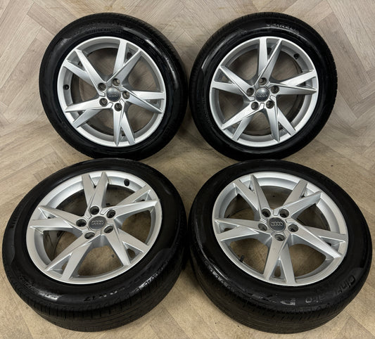 17'' GENUINE AUDI A4 5 Y SPOKE B8 B9 A4 ALLOY WHEELS ALLOYS TYRES