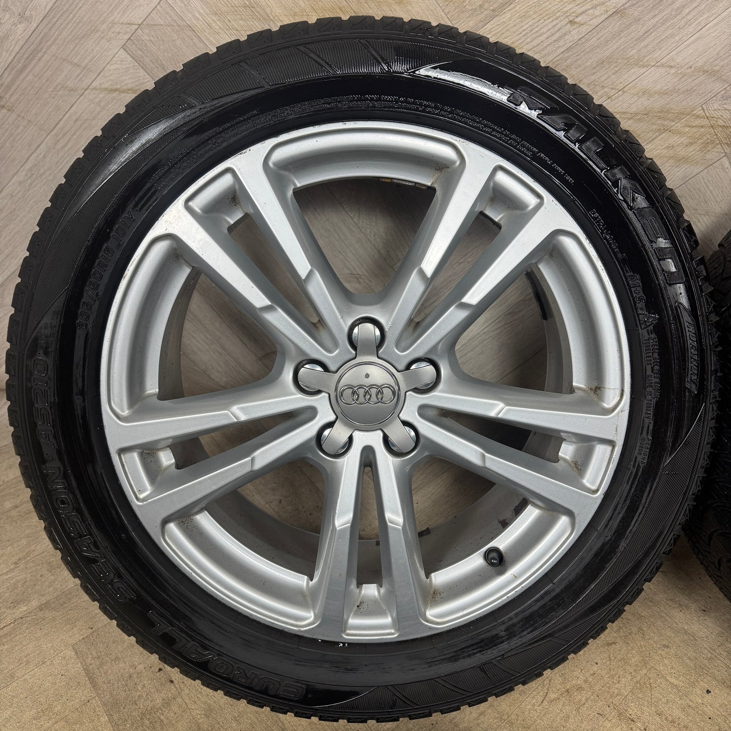 18'' GENUINE AUDI Q3 S LINE 5 DOUBLE SPOKE FACELIFT ALLOY WHEELS TYRES ALLOYS