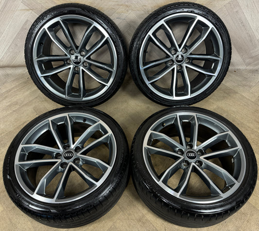 19'' GENUINE AUDI A5 S LINE S5 5 DOUBLE SPOKE ALLOY WHEELS ALLOYS TYRES