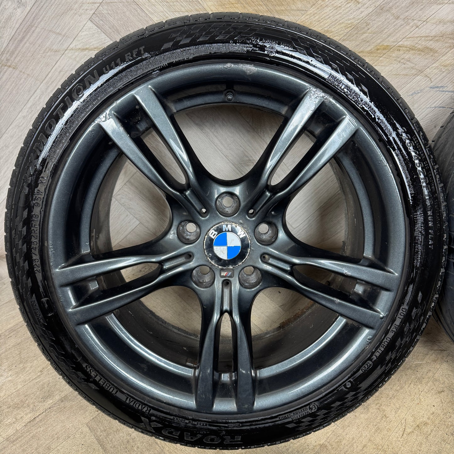 18" GENUINE BMW 3 SERIES 400 M SPORT GREY F30 F31 F32 E90 E92 ALLOY WHEELS TYRES ALLOYS 5X120