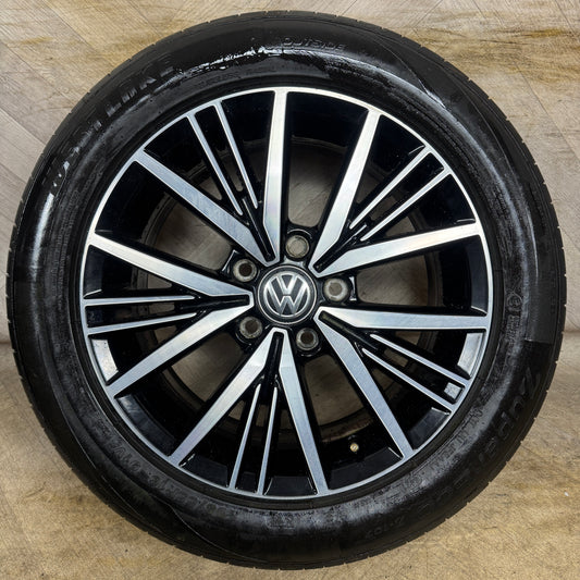 1X 16'' GENUINE VW GOLF MK7.5 MK7 LINAS ALLOY WHEEL TYRE GT SINGLE  5X112 FITMENT  6.5J ET46 CENTRE BORE: 57.1 PART: 5G0601025CD