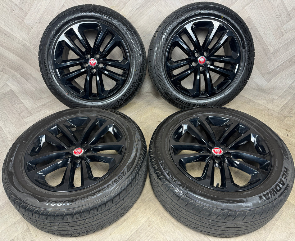 19'' Genuine Jaguar F Pace Black 5 Double Spoke 5038 Alloy Wheels Tyres Alloys