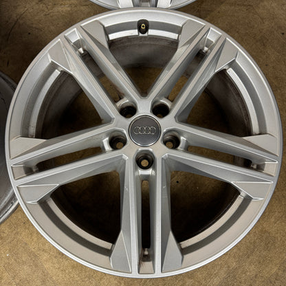 19'' GENUINE AUDI A4 A6 Q5 S LINE 5 DOUBLE SPOKE ALLOY WHEELS ALLOYS 80A601025G