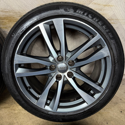 19'' GENUINE AUDI A6 C8 S LINE 5 DOUBLE SPOKE ALLOY WHEELS TYRES ALLOYS 4K0601025H