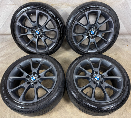 18" GENUINE BMW 3 SERIES 398 M SPORT GREY F30 F31 F32 E90 E92 ALLOY WHEELS TYRES ALLOYS 5X120