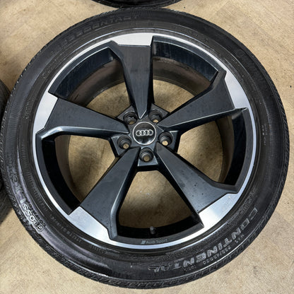 20'' GENUINE AUDI Q5 5 SPOKE BLACK EDITION ROTOR S LINE TYRES ALLOY WHEELS ALLOYS 80A601025AQ