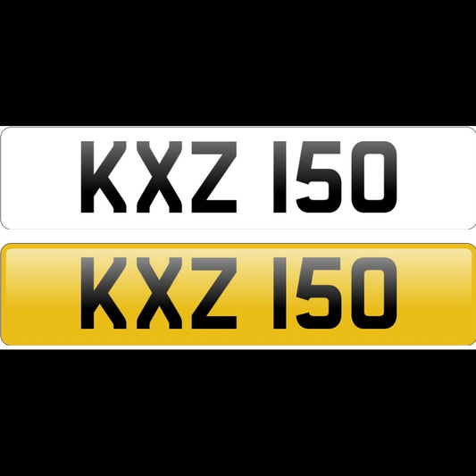 KXZ 150 NUMBER PLATE REGISTRATION NUMBERPLATE REGISTRATION CHERISHED DATELESS NORTHERN IRISH NI