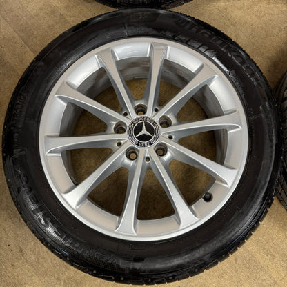 17'' GENUINE MERCEDES A CLASS CLA B W177 ALLOY WHEELS HANKOOK TYRES ALLOYS