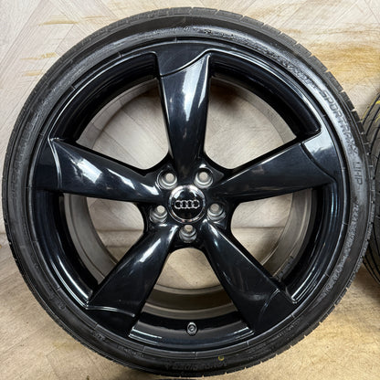 20'' GENUINE AUDI A6 S LINE GLOSS BLACK EDITION S6 C7 ALLOYS WHEELS TYRES 4G9601025BP