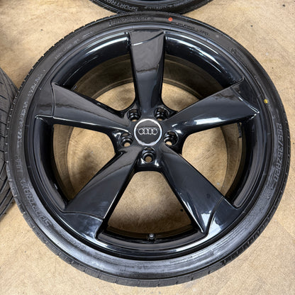 20'' GENUINE AUDI A6 S LINE GLOSS BLACK EDITION S6 C7 ALLOYS WHEELS TYRES 4G9601025BP
