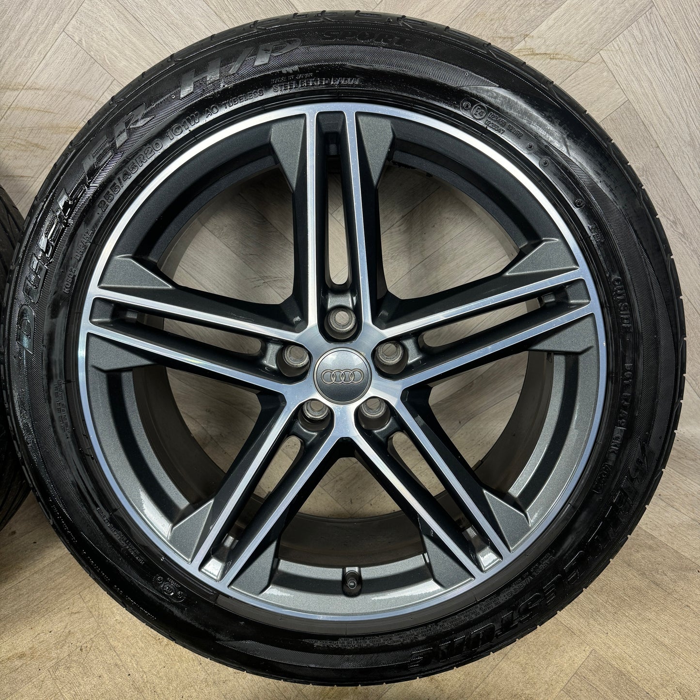 20'' GENUINE AUDI Q5 5 DOUBLE SPOKE GREY SQ5 S LINE ALLOY WHEELS TYRES ALLOYS