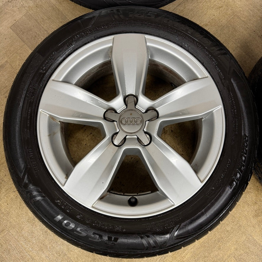 15'' GENUINE AUDI A1 5 SPOKE ALLOY WHEELS ALLOYS TYRES 5X100