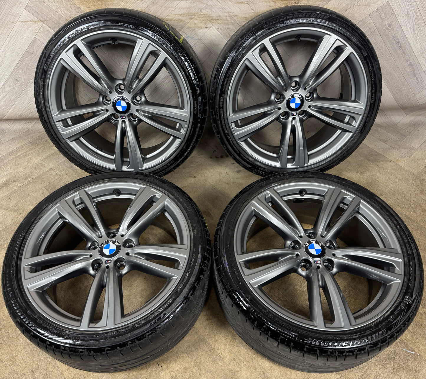 19" GENUINE BMW 3 SERIES 442 FERRIC GREY M SPORT F30 F31 F32 E90 E92 ALLOY WHEELS TYRES ALLOYS 5X120 (Copy)