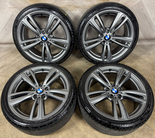 19" GENUINE BMW 3 SERIES 442 FERRIC GREY M SPORT F30 F31 F32 E90 E92 ALLOY WHEELS TYRES ALLOYS 5X120 (Copy)