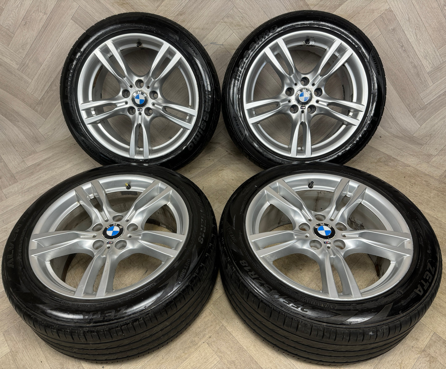 18" GENUINE BMW 3 SERIES GT 400 M SPORT F34 ALLOY WHEELS TYRES ALLOYS