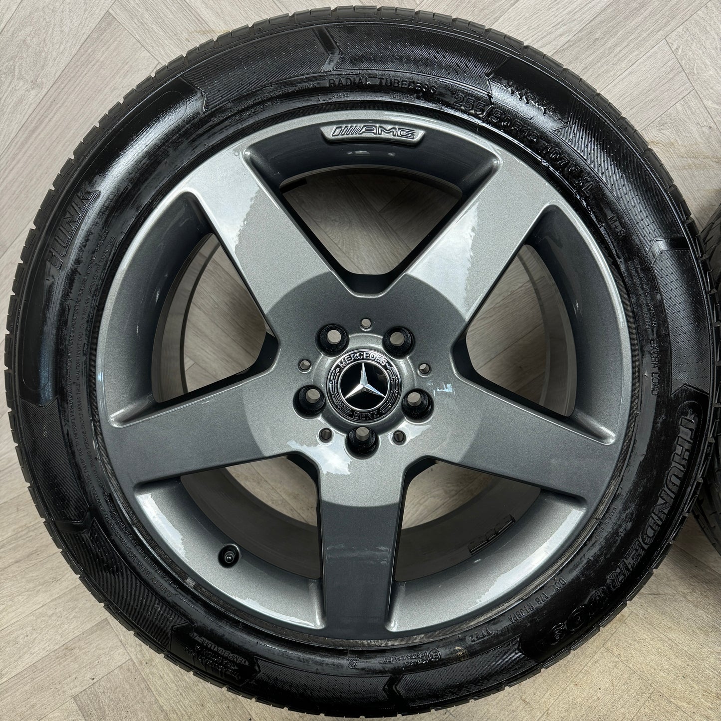 19'' GENUINE MERCEDES AMG 5 SPOKE ML GLE GREY ALLOY WHEELS TYRES ALLOYS A166