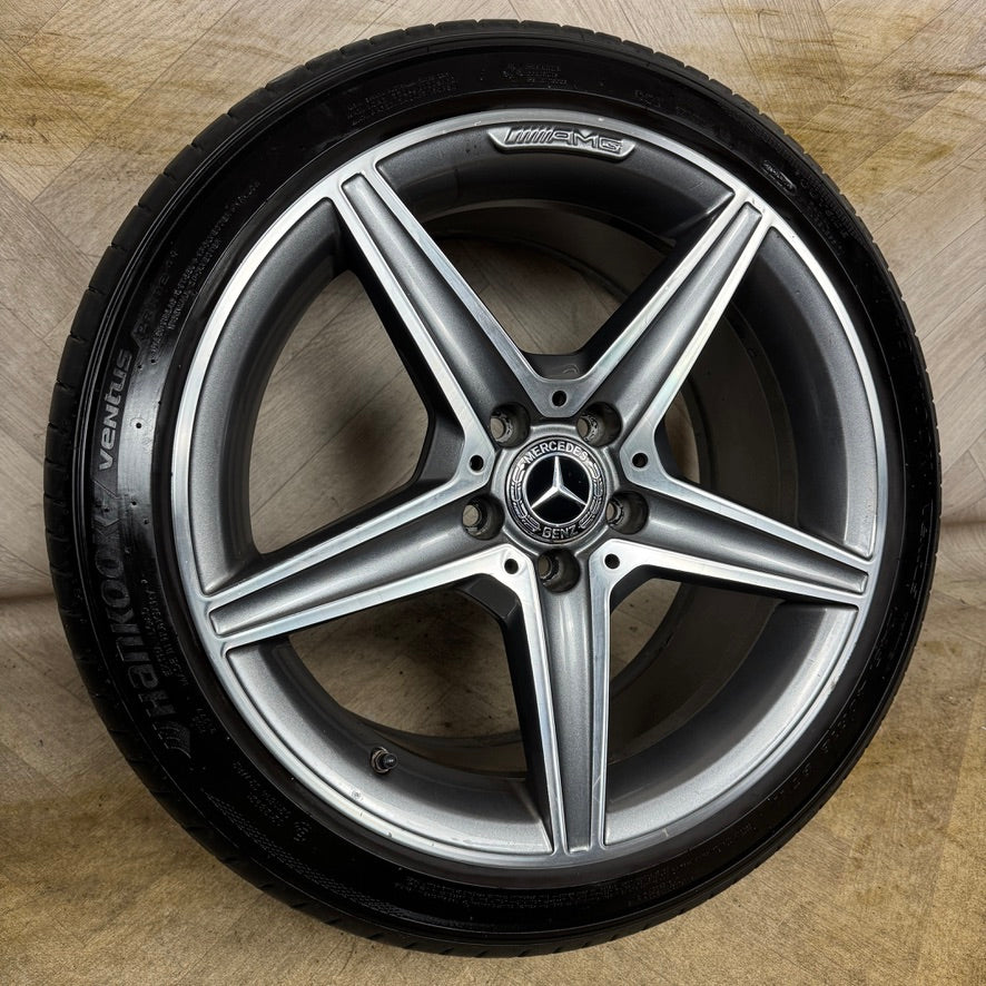 1X 18" GENUINE AMG MERCEDES C CLASS SPORT ALLOY WHEEL TYRE W205 REAR  5X112 FITMENT  8.5J ET49 PART: A2054011200