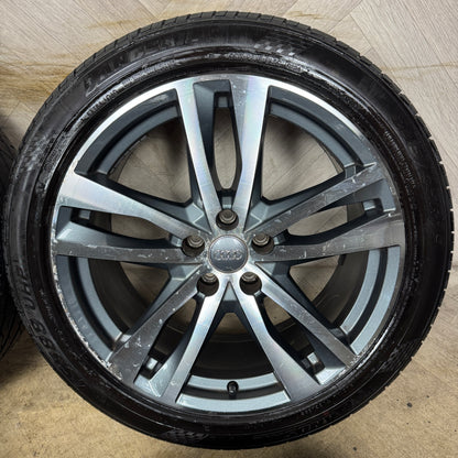 19'' GENUINE AUDI A6 C8 S LINE 5 DOUBLE SPOKE ALLOY WHEELS TYRES ALLOYS 4K0601025H
