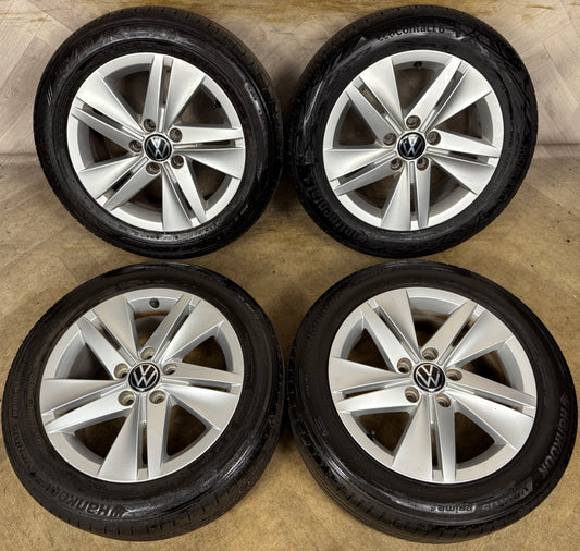 16'' GENUINE VW GOLF MK8 NORFOLK MK7 MK6 ALLOY WHEELS TYRES ALLOYS CADDY 5X112
