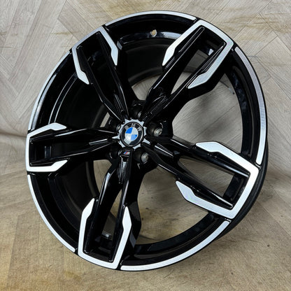 1X 21'' GENUINE BMW G01 G02 X3 X4 X3M X4M 718M M SPORT ALLOY WHEEL BLACK REAR  9.5J ET43 PART: 7916273