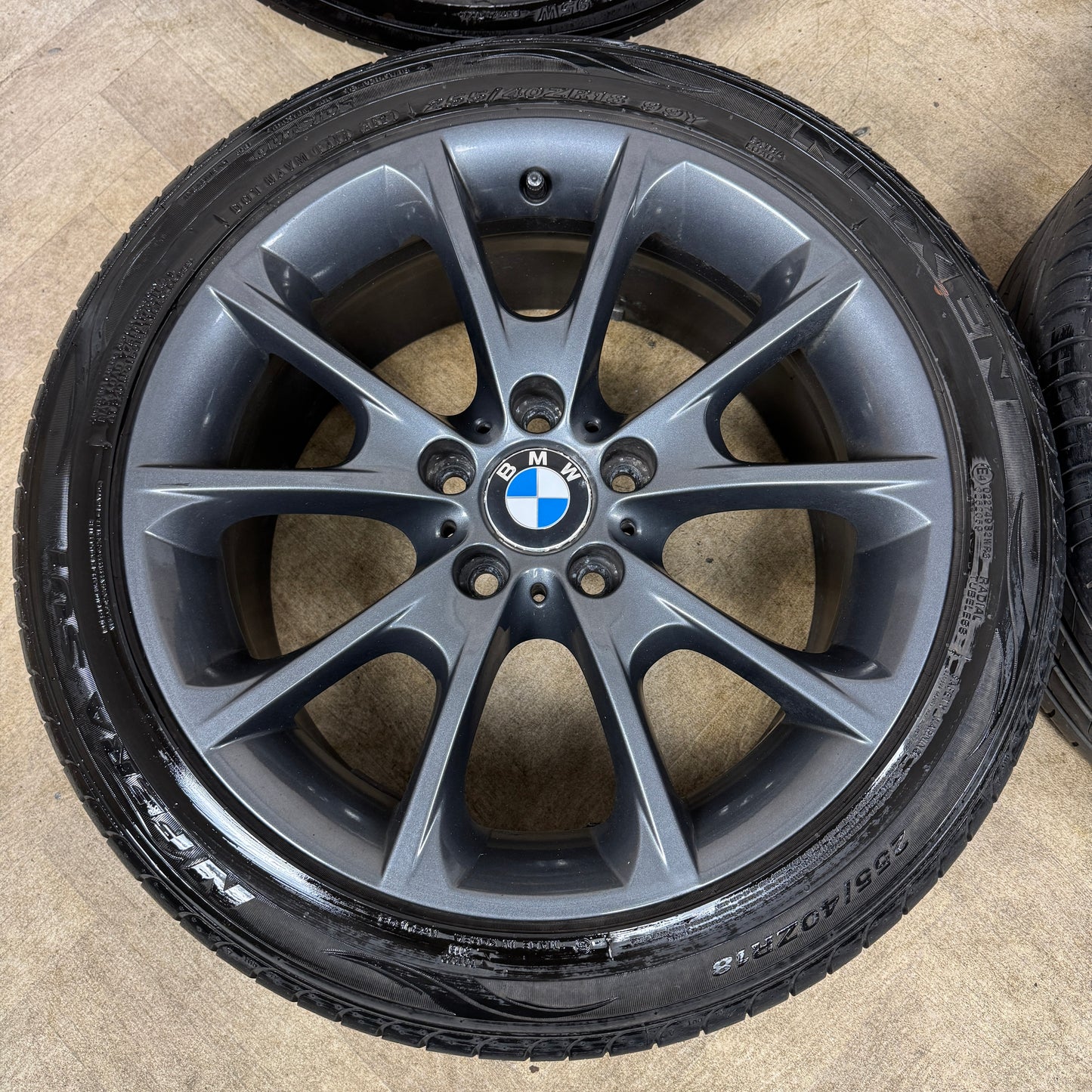 18" GENUINE BMW 3 SERIES 398 M SPORT GREY F30 F31 F32 E90 E92 ALLOY WHEELS TYRES ALLOYS 5X120