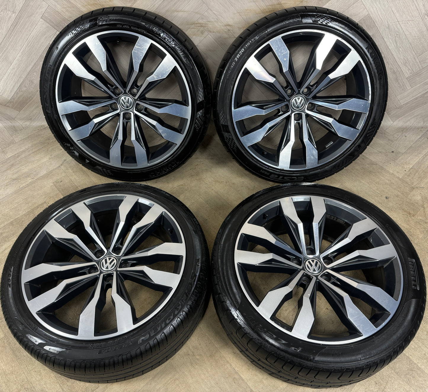 20'' GENUINE VW TIGUAN R LINE SUZUKA ALLOY WHEELS TYRES ALLOYS 5X112