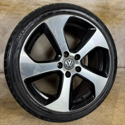 1X 18'' GENUINE VW GOLF GT GTI GTD AUSTIN MK7 ALLOY WHEEL TYRE 5G0601025AS