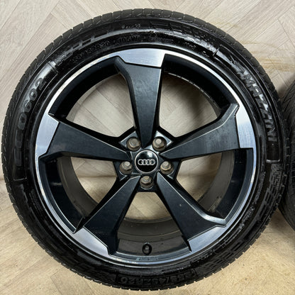 20'' GENUINE AUDI Q5 5 SPOKE BLACK EDITION ROTOR S LINE TYRES ALLOY WHEELS ALLOYS 80A601025AQ
