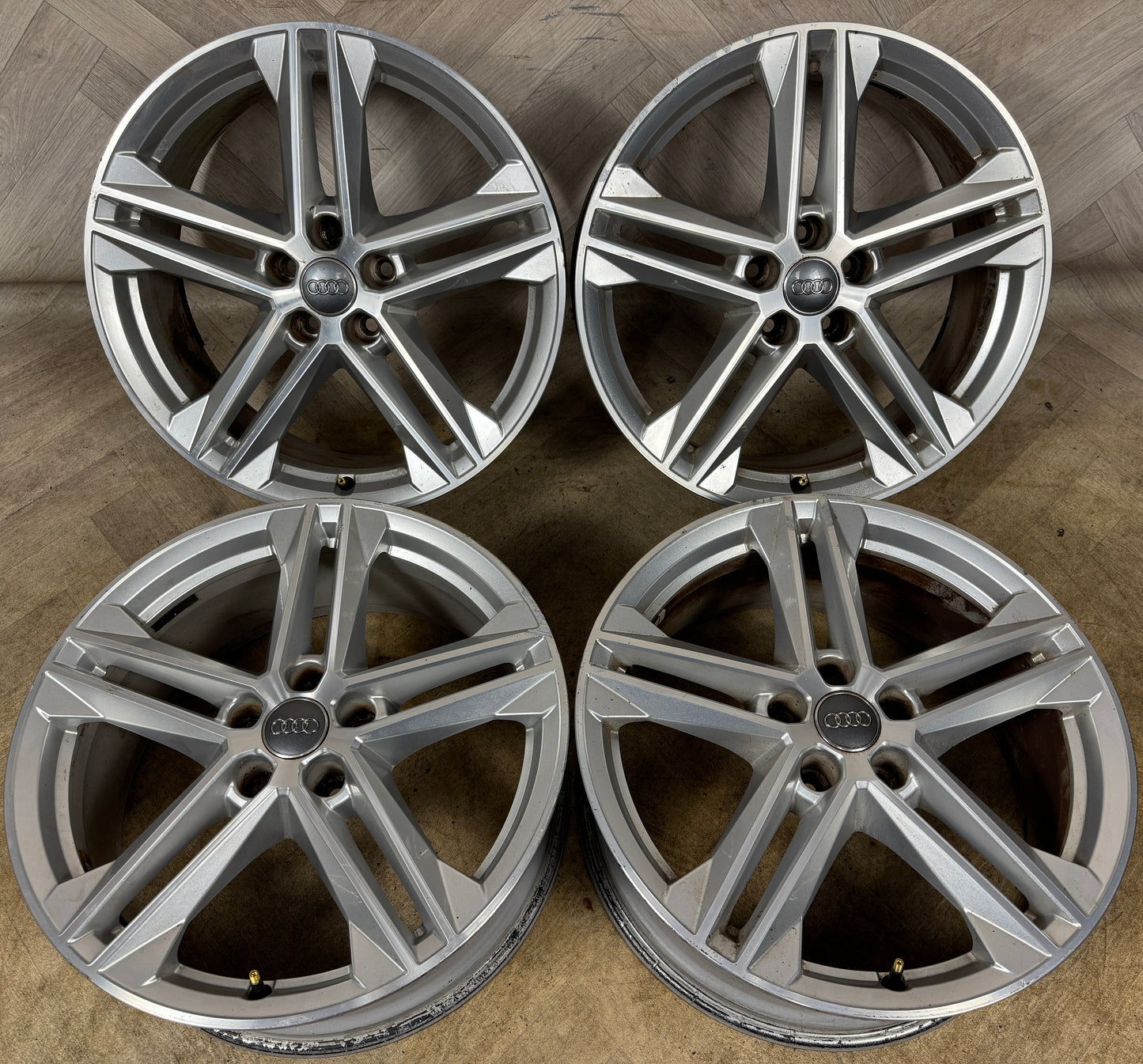 19'' GENUINE AUDI A4 A6 Q5 S LINE 5 DOUBLE SPOKE ALLOY WHEELS ALLOYS 5X112