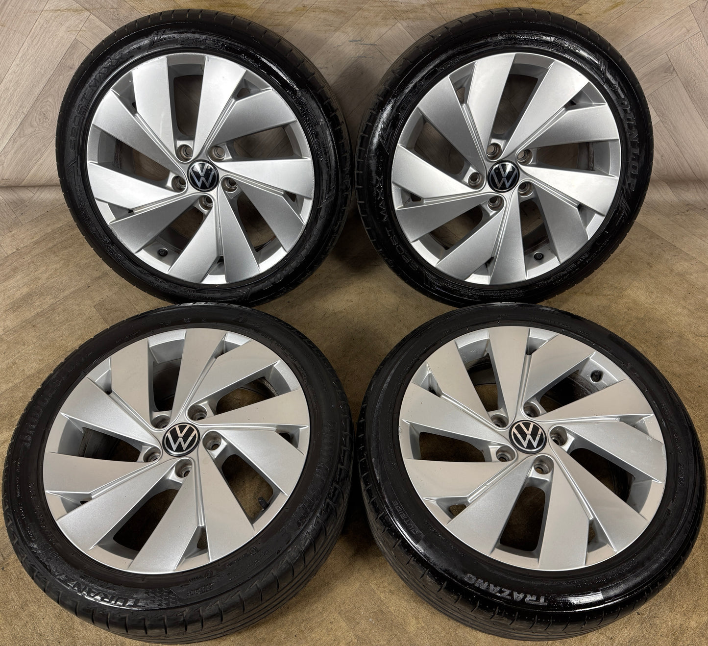 17'' GENUINE VW GOLF BELMONT MK8 MK7 MK6 ALLOY WHEELS TYRES ALLOYS CADDY 5H0601025C 5X112