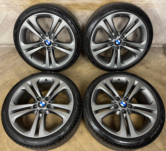 19" GENUINE BMW 3 SERIES 401 FERRIC GREY SPORT F30 F31 F32 E90 E92 4 ALLOY WHEELS TYRES ALLOYS