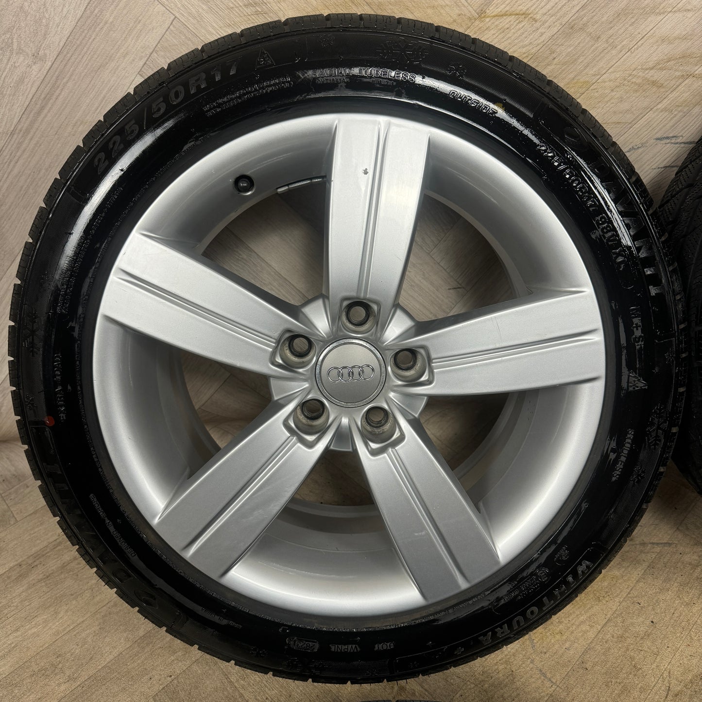 17'' GENUINE AUDI TT MK2 MK3 5 SPOKE WINTER TYRES ALLOY WHEELS ALLOYS