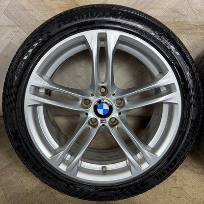 18'' GENUINE BMW 5 SERIES 613 SILVER M SPORT F10 F11 ALLOY WHEELS TYRES ALLOYS 5X120