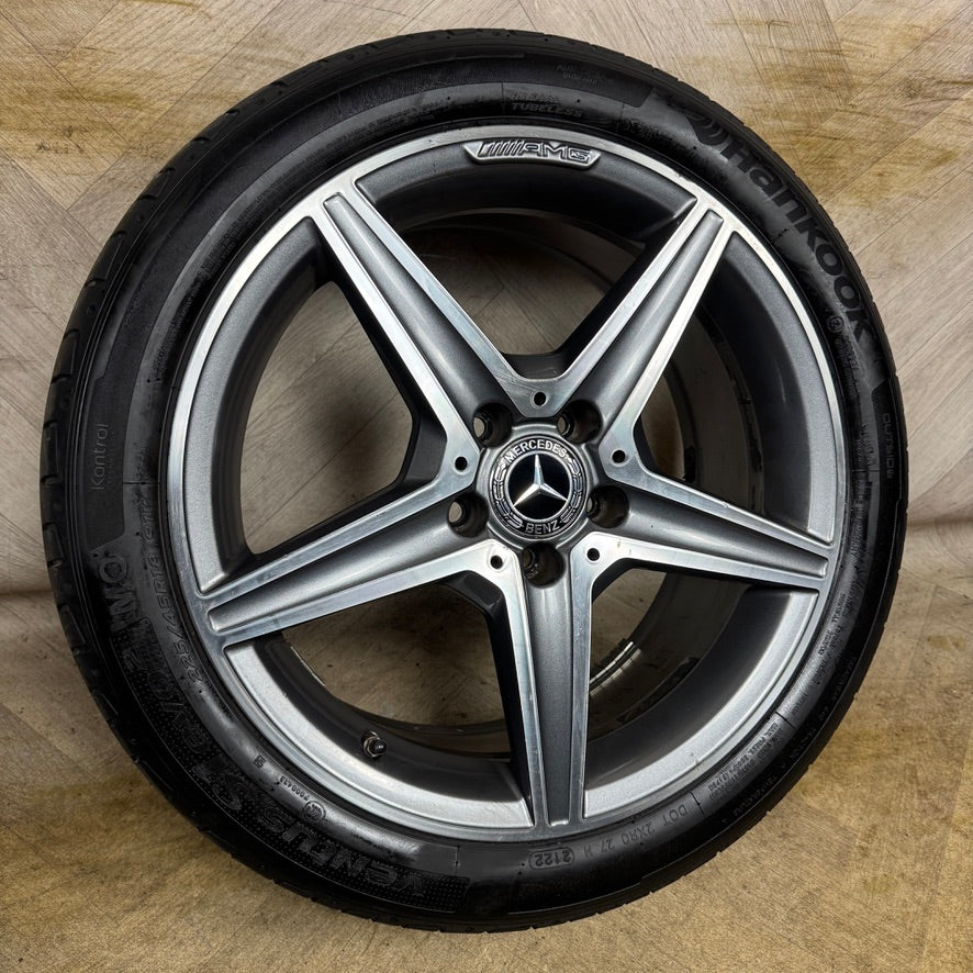 1X 18" GENUINE AMG MERCEDES C CLASS SPORT ALLOY WHEEL TYRE W205 FRONT  5X112 FITMENT  7.5J ET44 PART: A2054011100