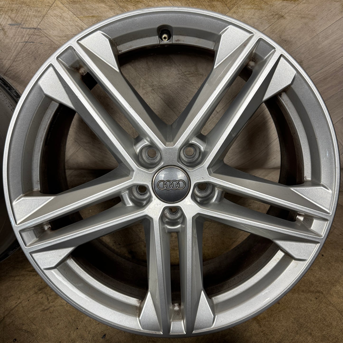 19'' GENUINE AUDI A4 A6 Q5 S LINE 5 DOUBLE SPOKE ALLOY WHEELS ALLOYS 80A601025G
