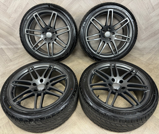 21'' GENUINE AUDI Q7 S LINE GREY ALLOY WHEELS ALLOYS TYRES TOUAREG CAYENNE